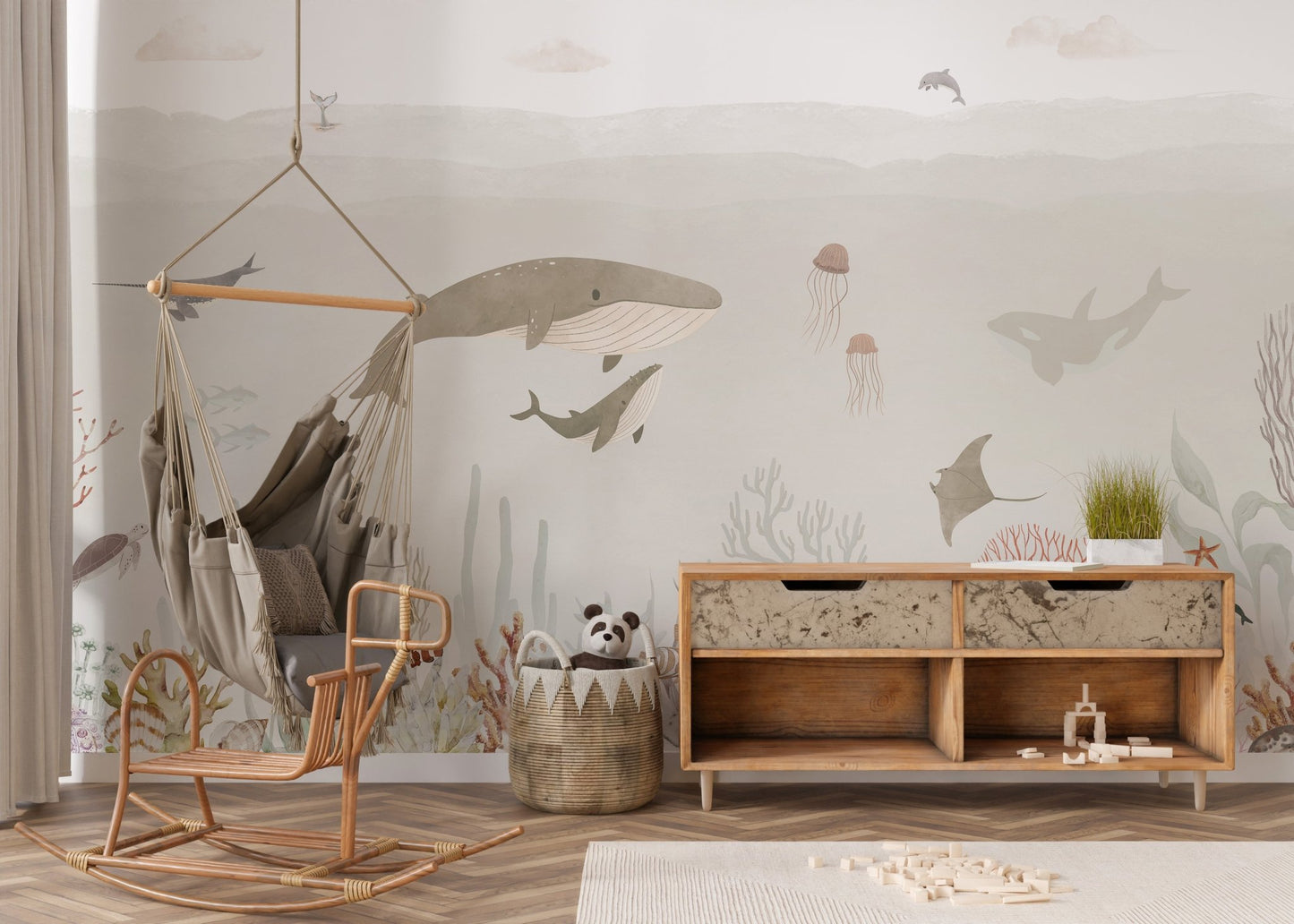 Sensational Sea Brown Wall Mural - Wallanza