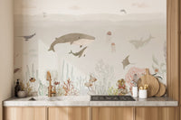Sensational Sea Brown Wall Mural - Wallanza