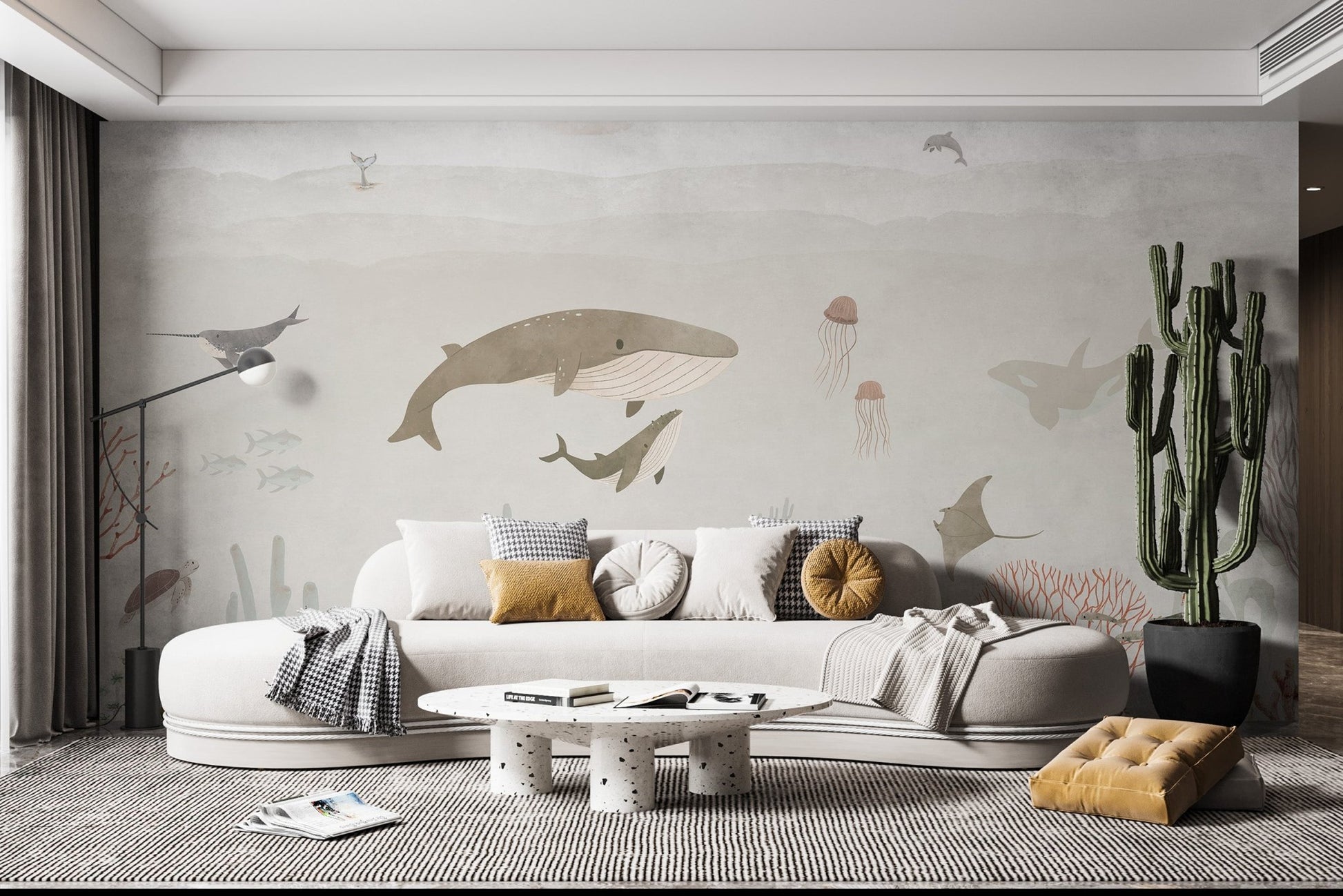 Sensational Sea Brown Wall Mural - Wallanza