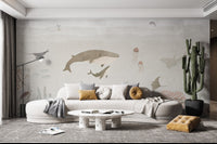 Sensational Sea Brown Wall Mural - Wallanza