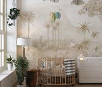 Sepia Jungle Wallpaper Mural - Wallanza