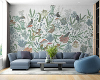 Serene Birds Nature Wall Mural - Wallanza
