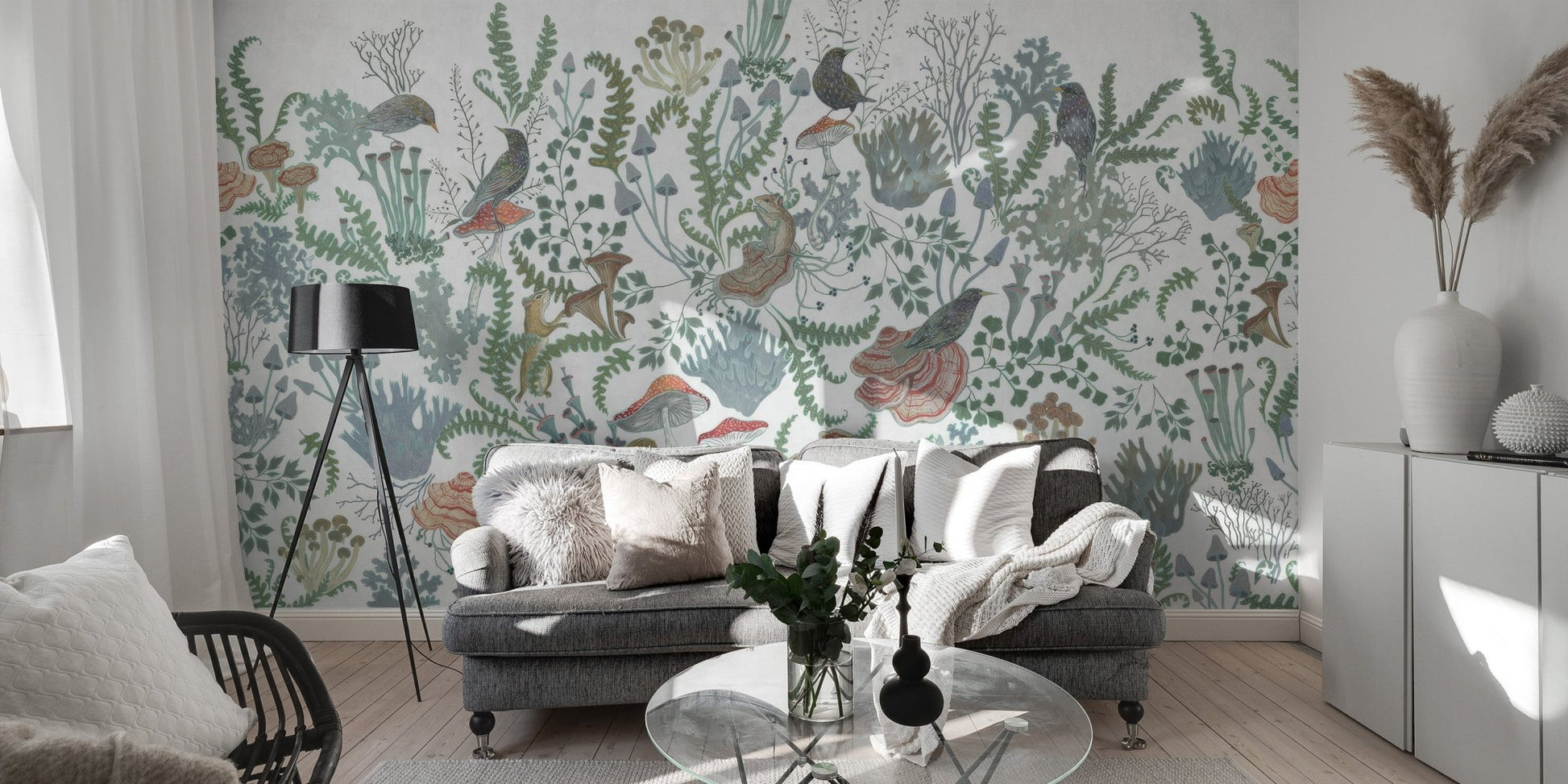 Serene Birds Nature Wall Mural - Wallanza