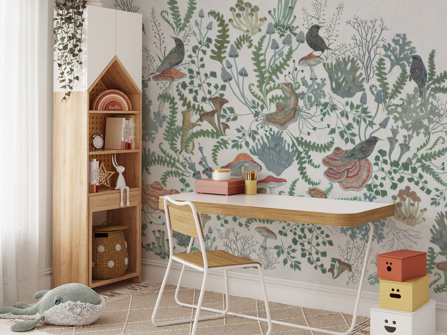 Serene Birds Nature Wall Mural - Wallanza