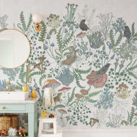 Serene Birds Nature Wall Mural - Wallanza