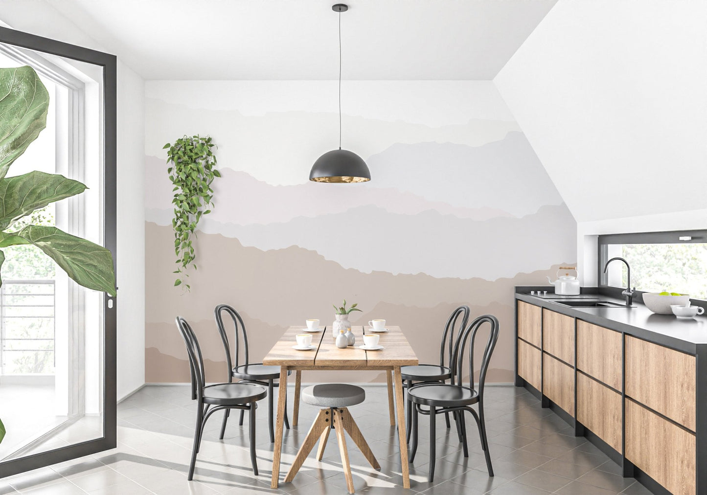 Serene Peaks Wallpaper Mural - Wallanza
