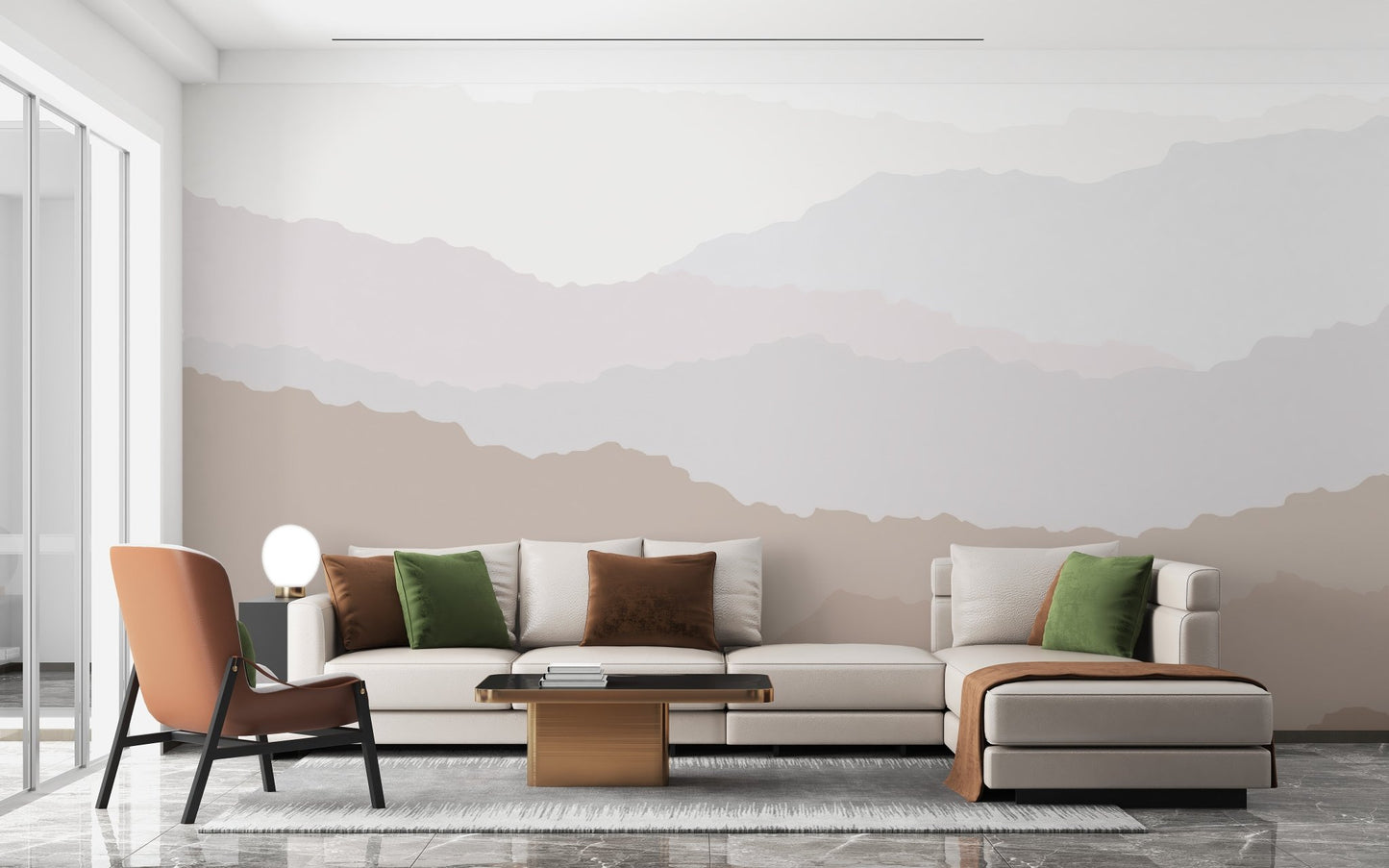 Serene Peaks Wallpaper Mural - Wallanza