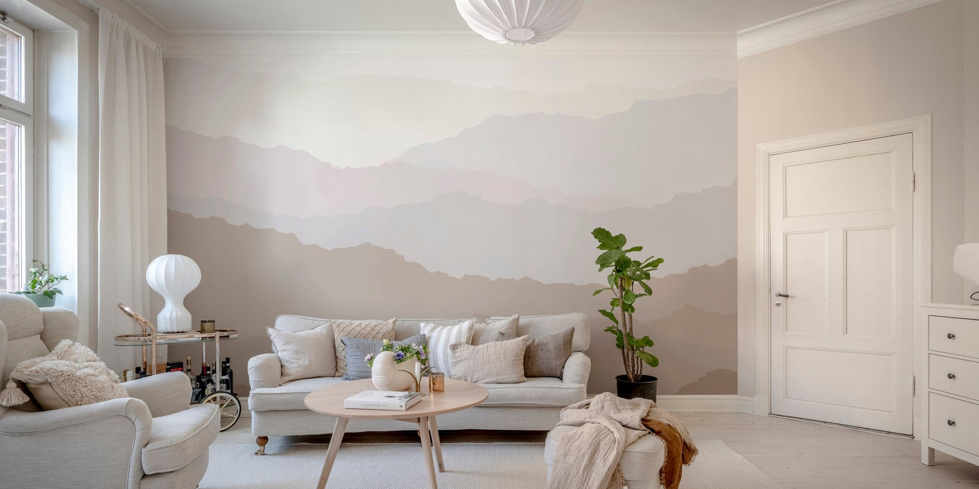Serene Peaks Wallpaper Mural - Wallanza