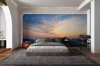 Serene Sunset Over Mountains Wallpaper - Wallanza
