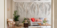 Silver Leaf Wallpaper Mural - Wallanza