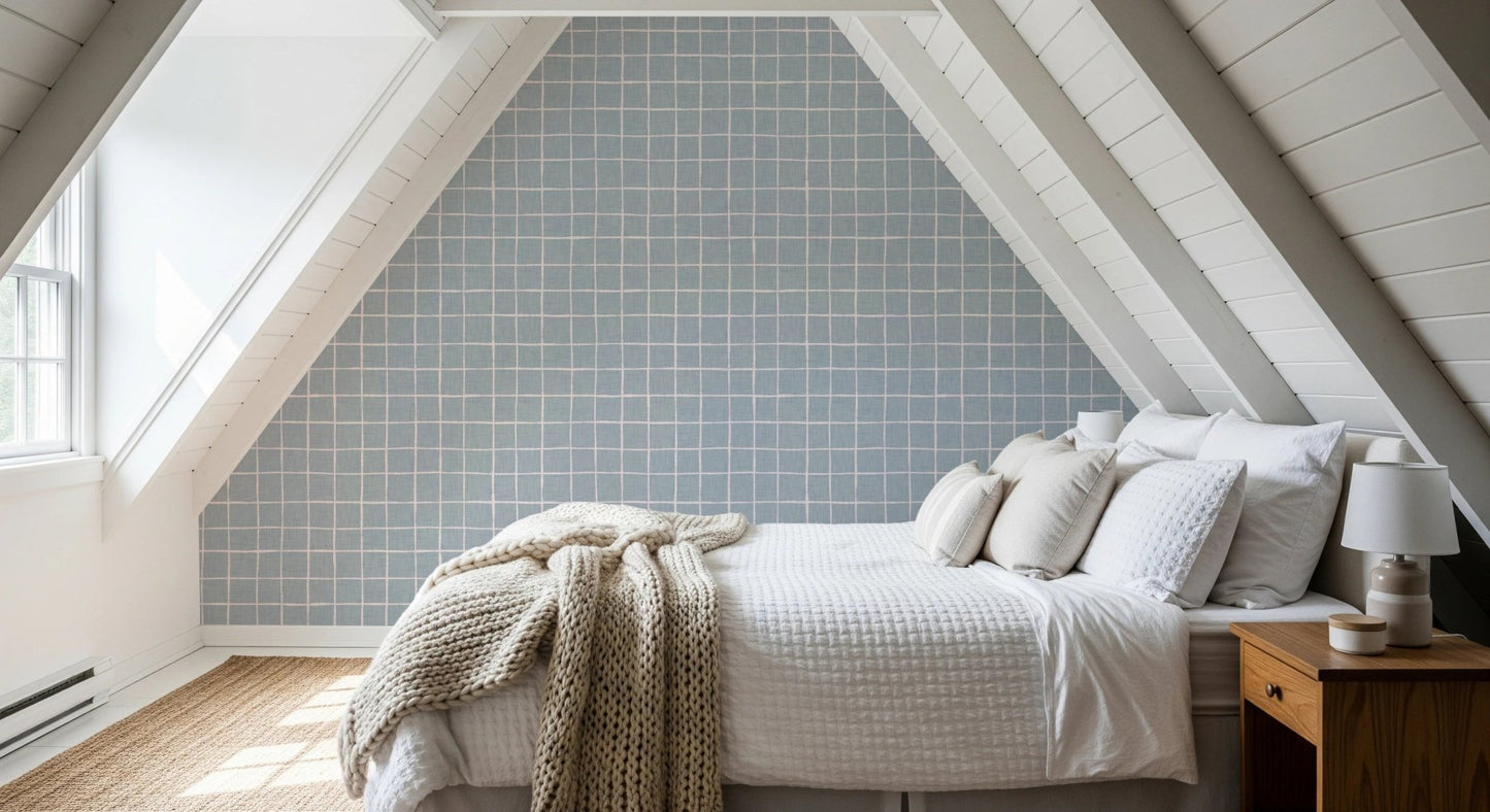 Organic soft grid texture for wall murals