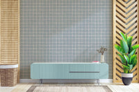 Serene blue crosshatch in modern wallpaper murals