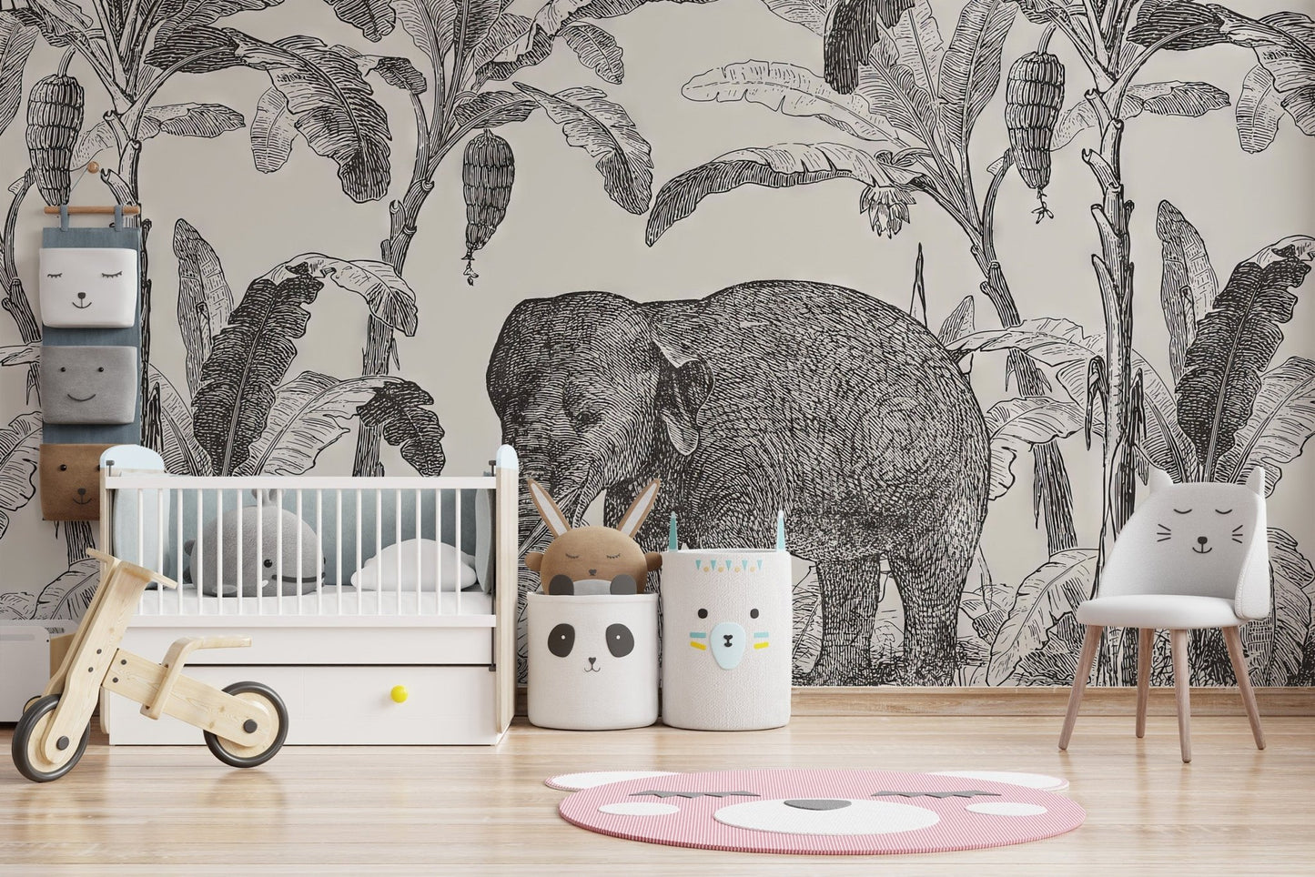 Sketchy Elephant Wallpaper Mural - Wallanza