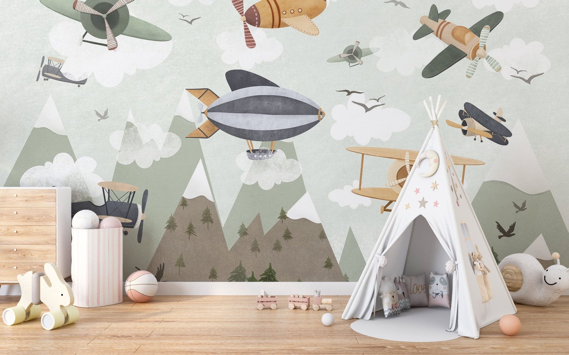 Skyward Adventure Dreams Wall Mural - Wallanza