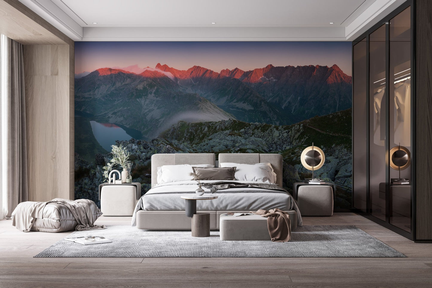 Slovakian Sunset Wall Mural for modern bedroom.