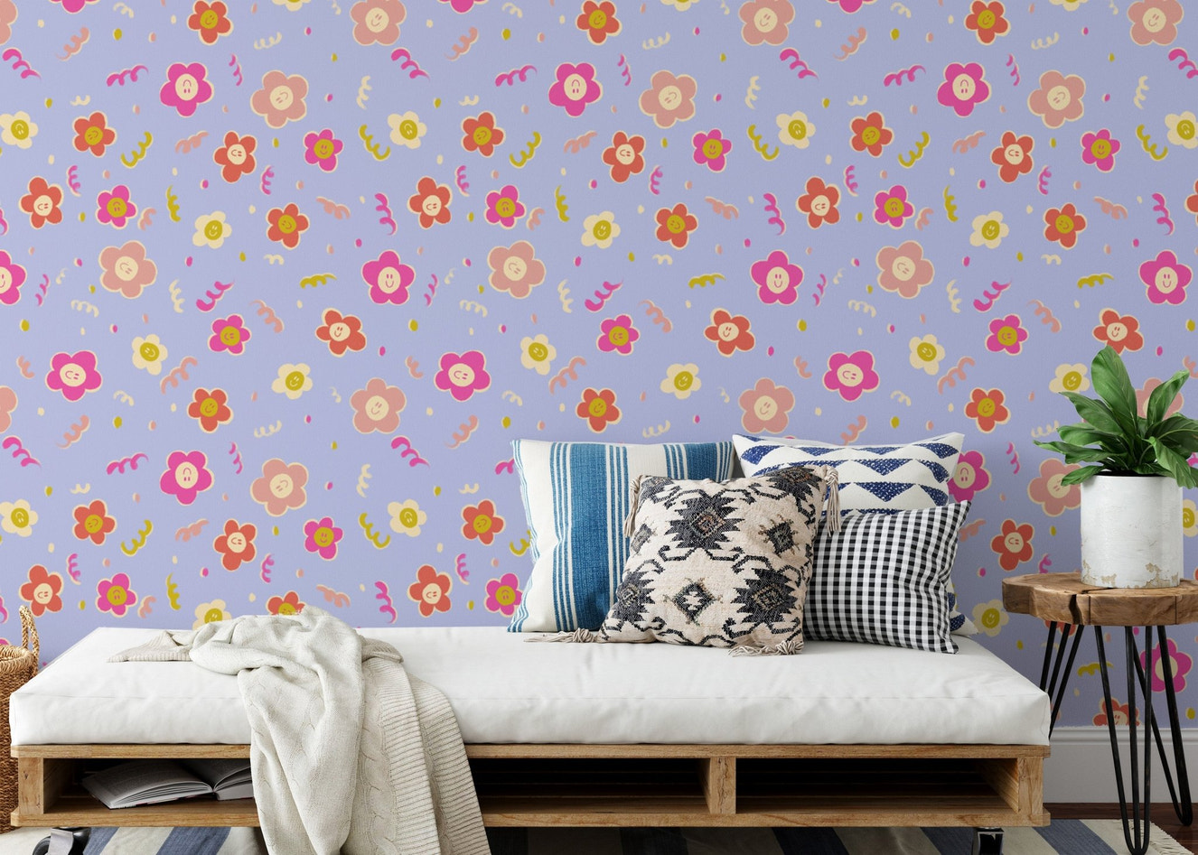 Smiley Blooms Wallpaper - Wallanza