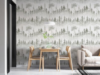 Snow Covered Tropical Trails Wallpaper Mural for rooms