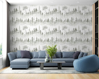 Snow Covered Tropical Trails Wallpaper Mural for nature vibes
