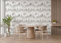 Snow Covered Tropical Trails Wall Mural for serene spaces
