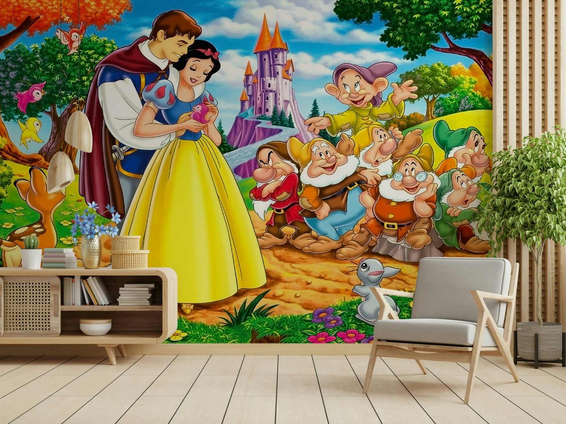 Snow White’s Enchanted Forest Gathering Wall Mural - Wallanza