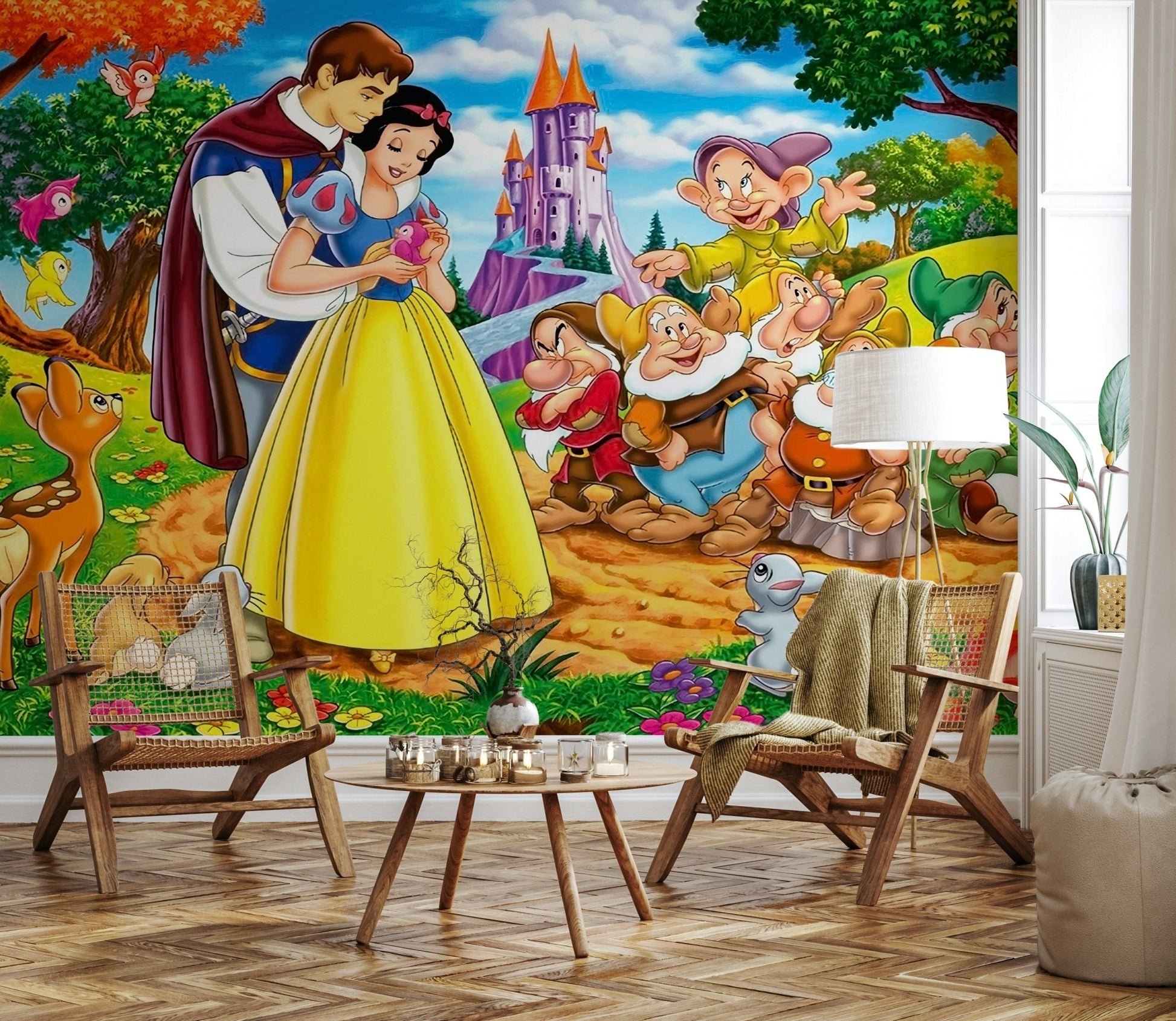 Snow White’s Enchanted Forest Gathering Wall Mural - Wallanza