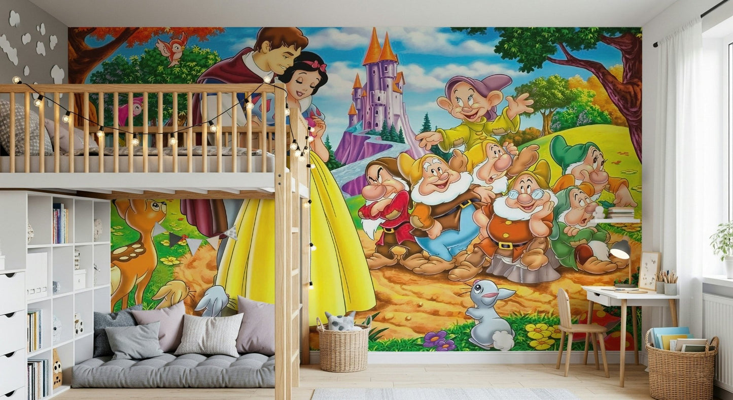 Snow White’s Enchanted Forest Gathering Wall Mural - Wallanza