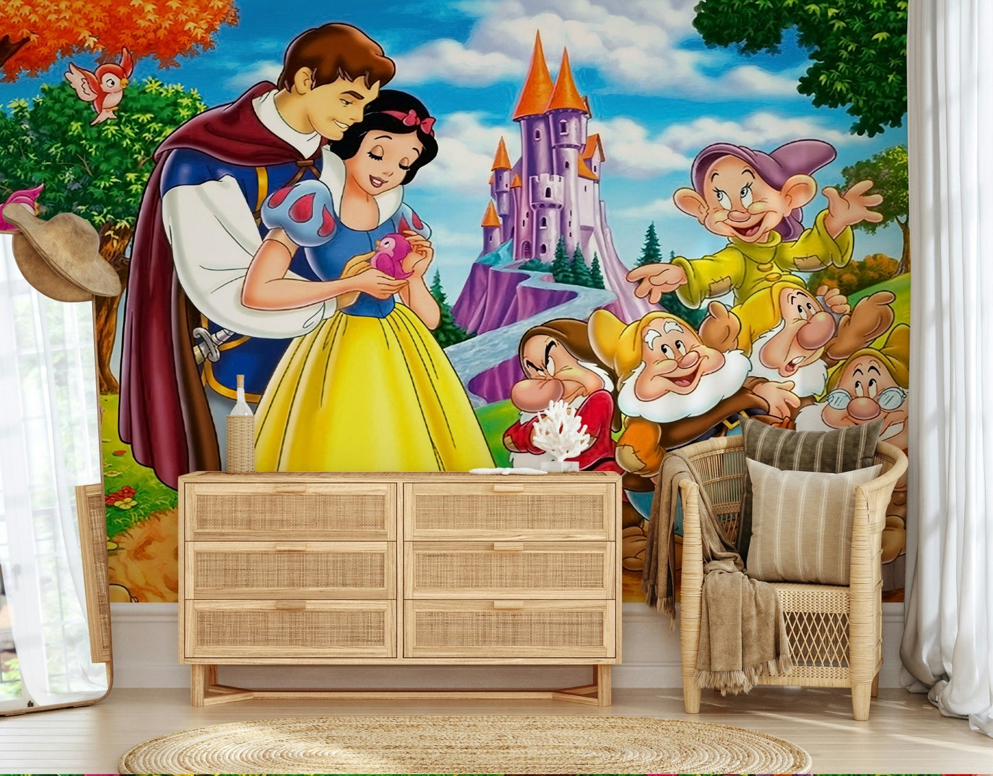 Snow White’s Enchanted Forest Gathering Wall Mural - Wallanza