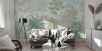 Soft Botanical Jungle Wallpaper Mural - Wallanza