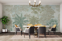 Soft Botanical Jungle Wallpaper Mural - Wallanza