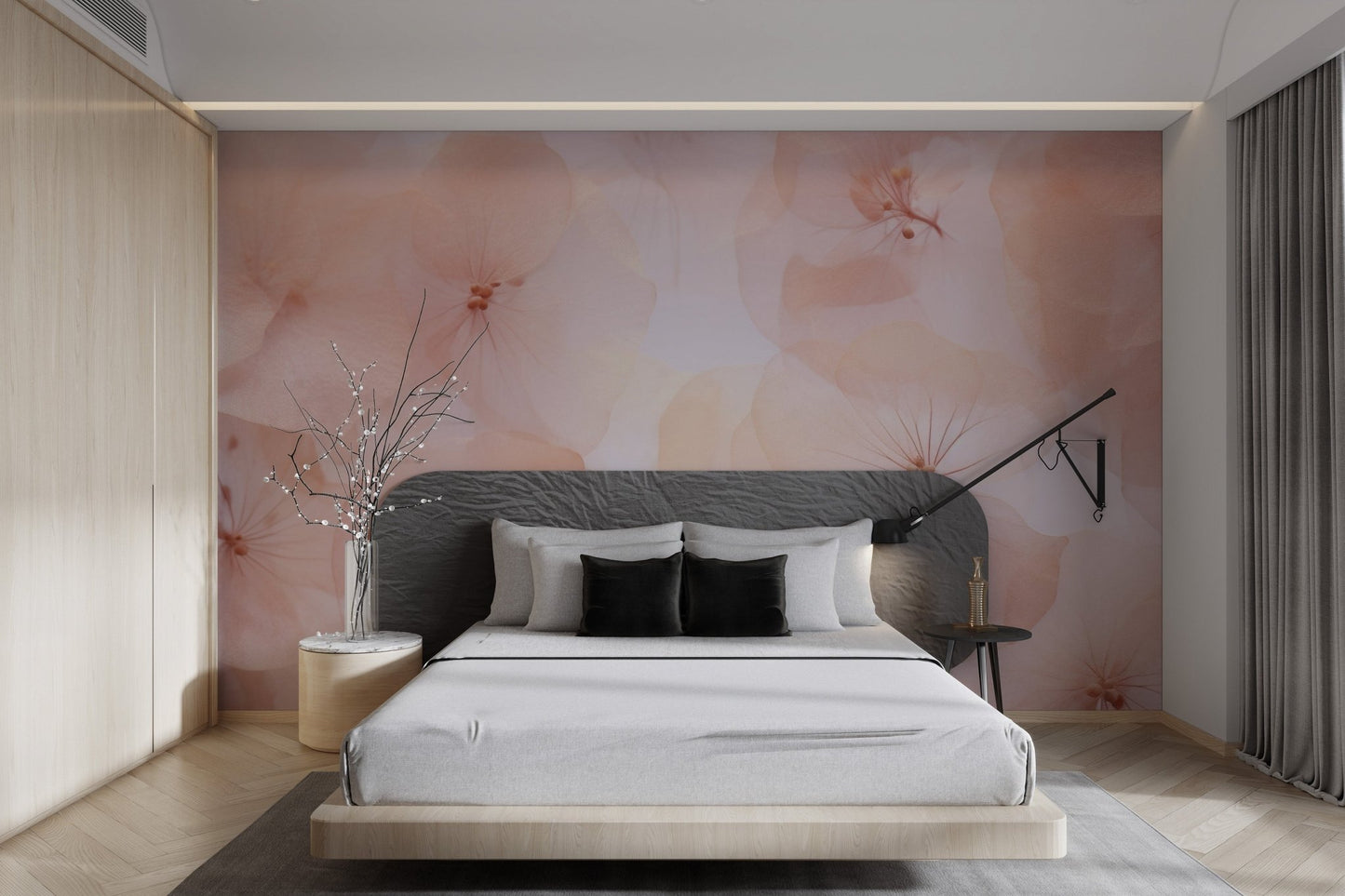 Soft Pink Floral Blossom Wallpaper - Wallanza