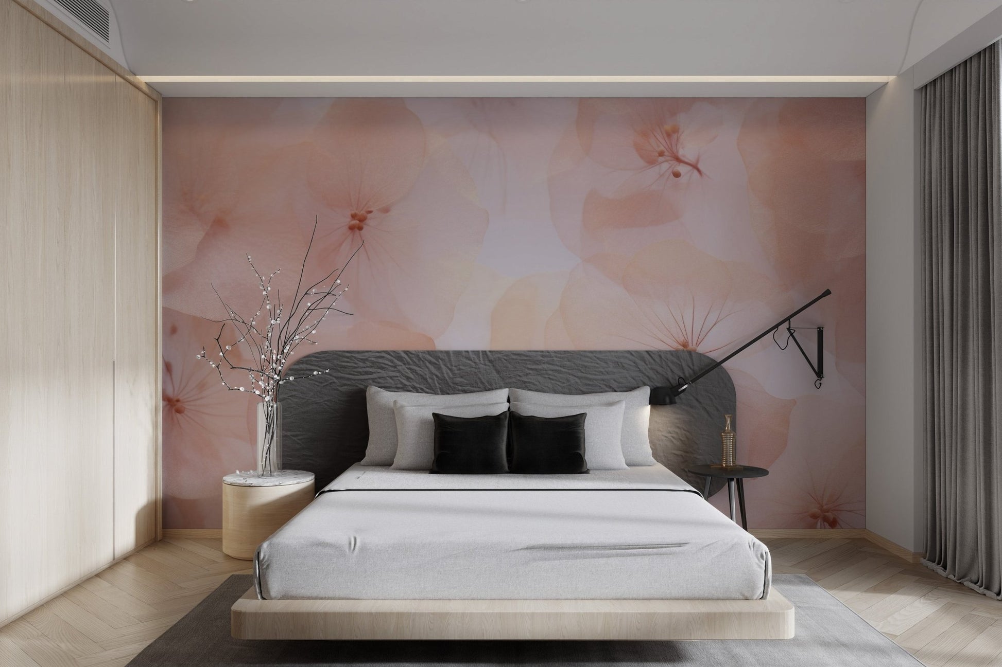 Soft Pink Floral Blossom Wallpaper - Wallanza