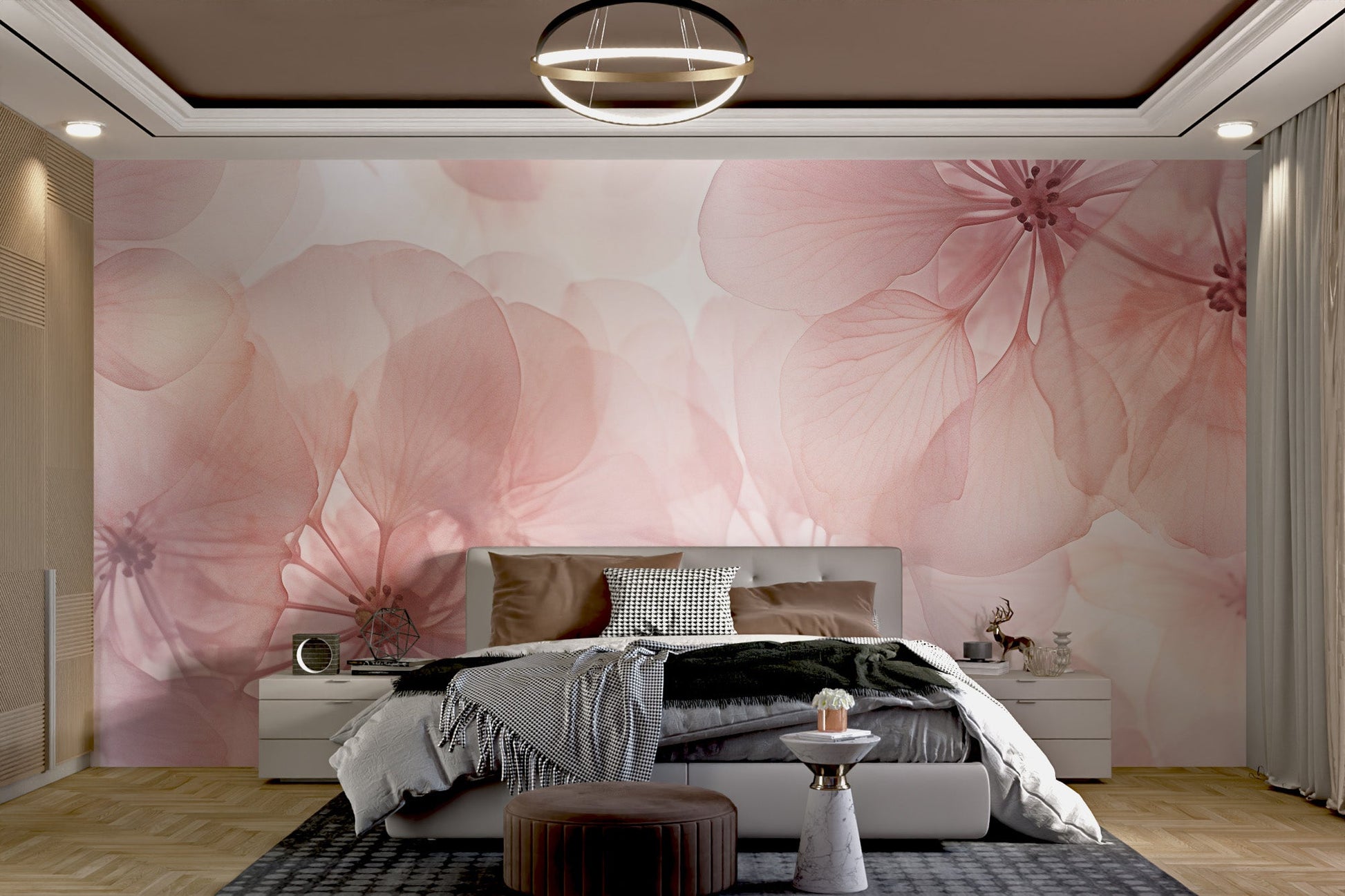Soft Pink Floral Wallpaper - Wallanza