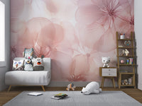 Soft Pink Floral Wallpaper - Wallanza
