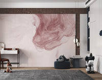 Pink Soft Pink Pattern Wall Mural for a kids study room.