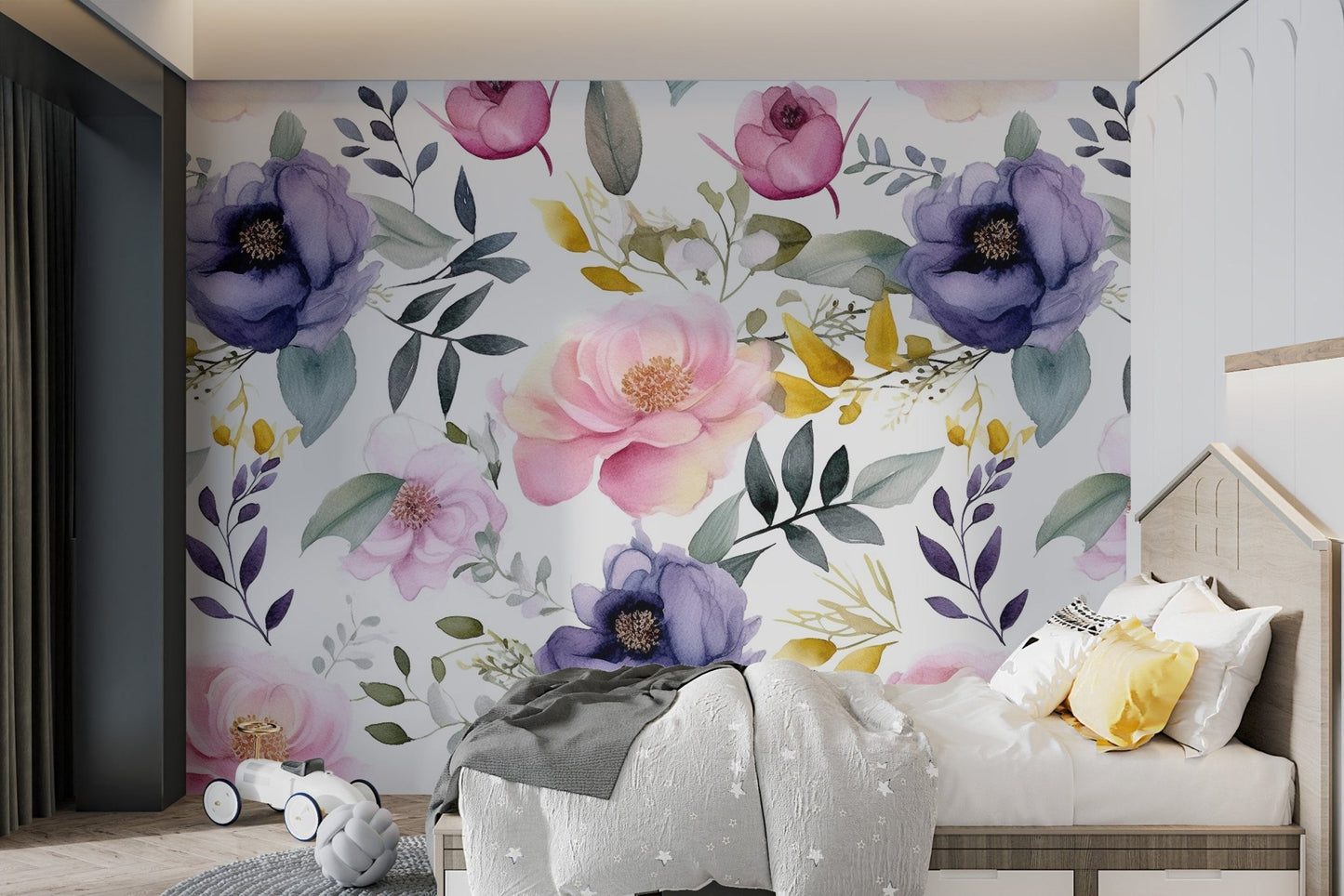 Soft Watercolor Flower Wallpaper - Wallanza