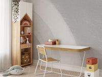 Subtle watercolor style wallpaper mural with flowing arc design.