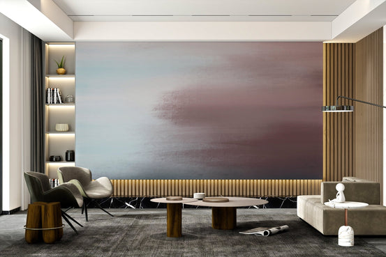 Minimalist wall mural design with a calming gradient style.