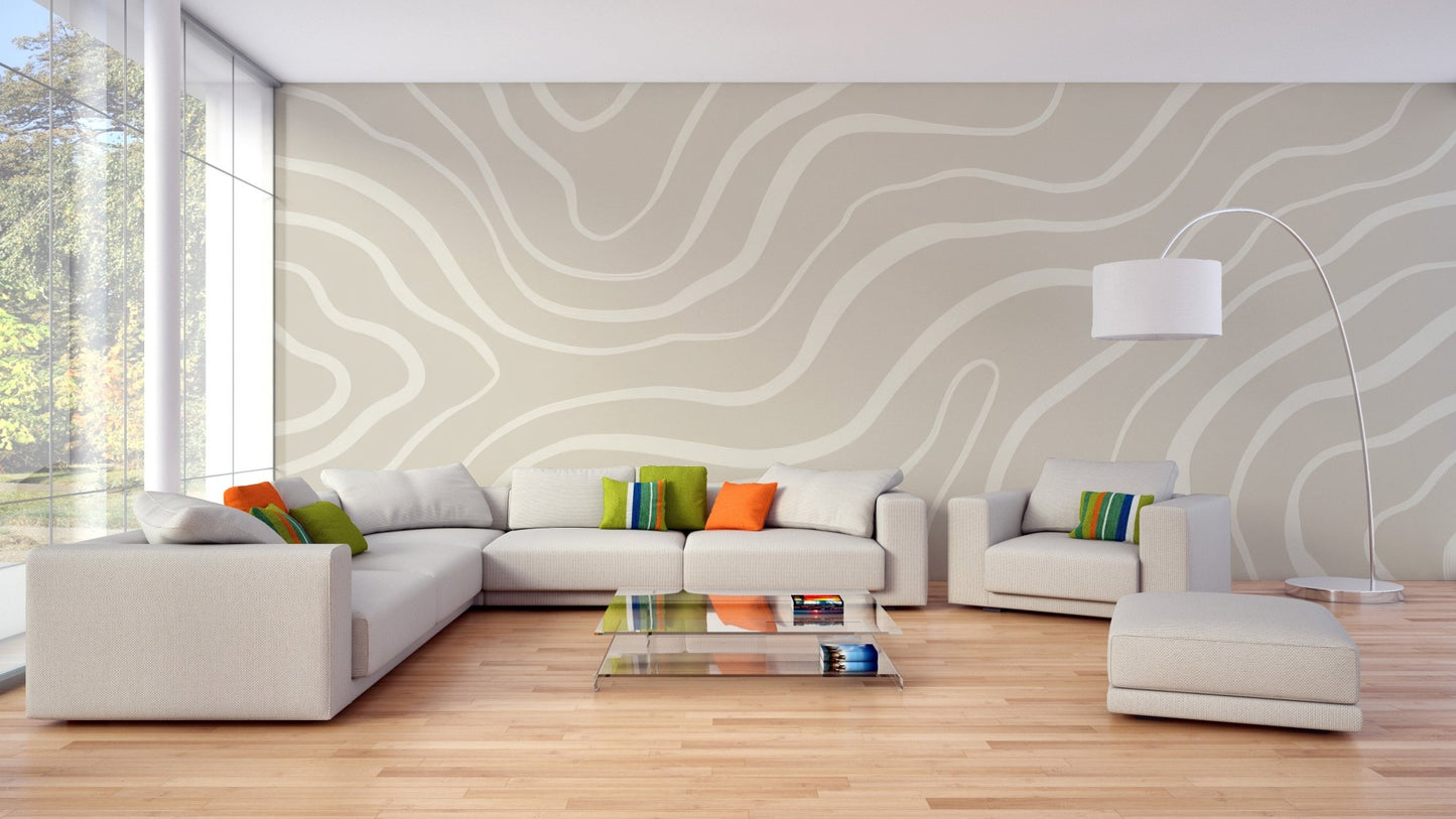 Soothing Waves Wallpaper Mural - Wallanza