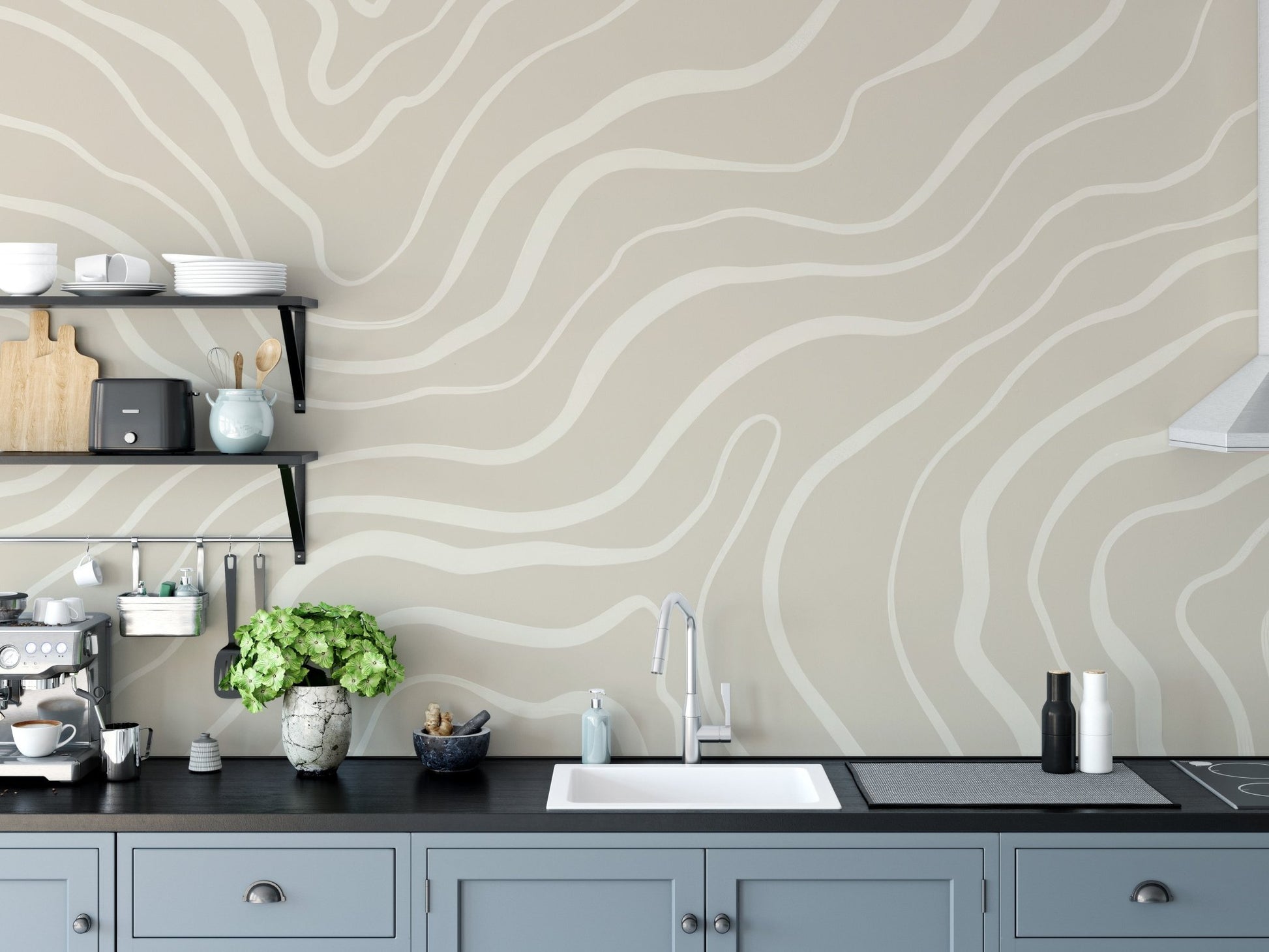Soothing Waves Wallpaper Mural - Wallanza