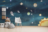Space Joy Dark Wall Mural - Wallanza