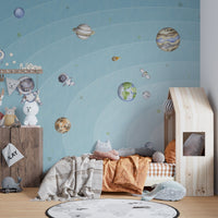 Space Joy Light Wall Mural - Wallanza