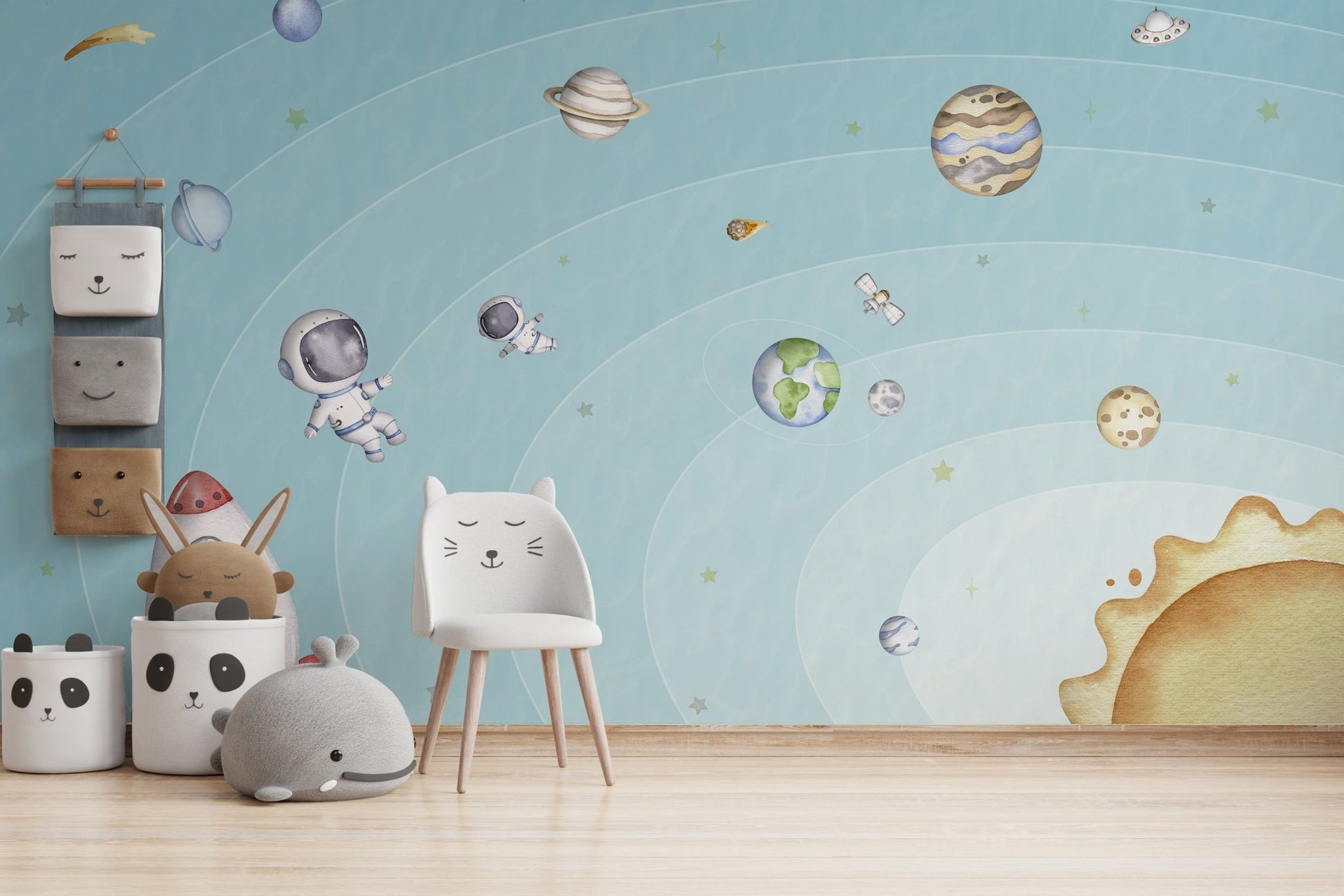 Space Joy Light Wall Mural - Wallanza
