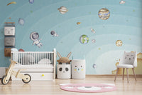 Space Joy Light Wall Mural - Wallanza