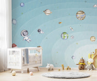 Space Joy Light Wall Mural - Wallanza