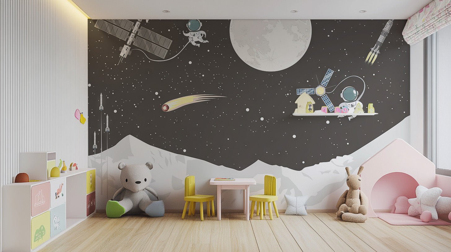 Space Mission Astronaut Wall Mural - Wallanza