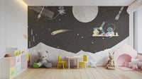Space Mission Astronaut Wall Mural - Wallanza