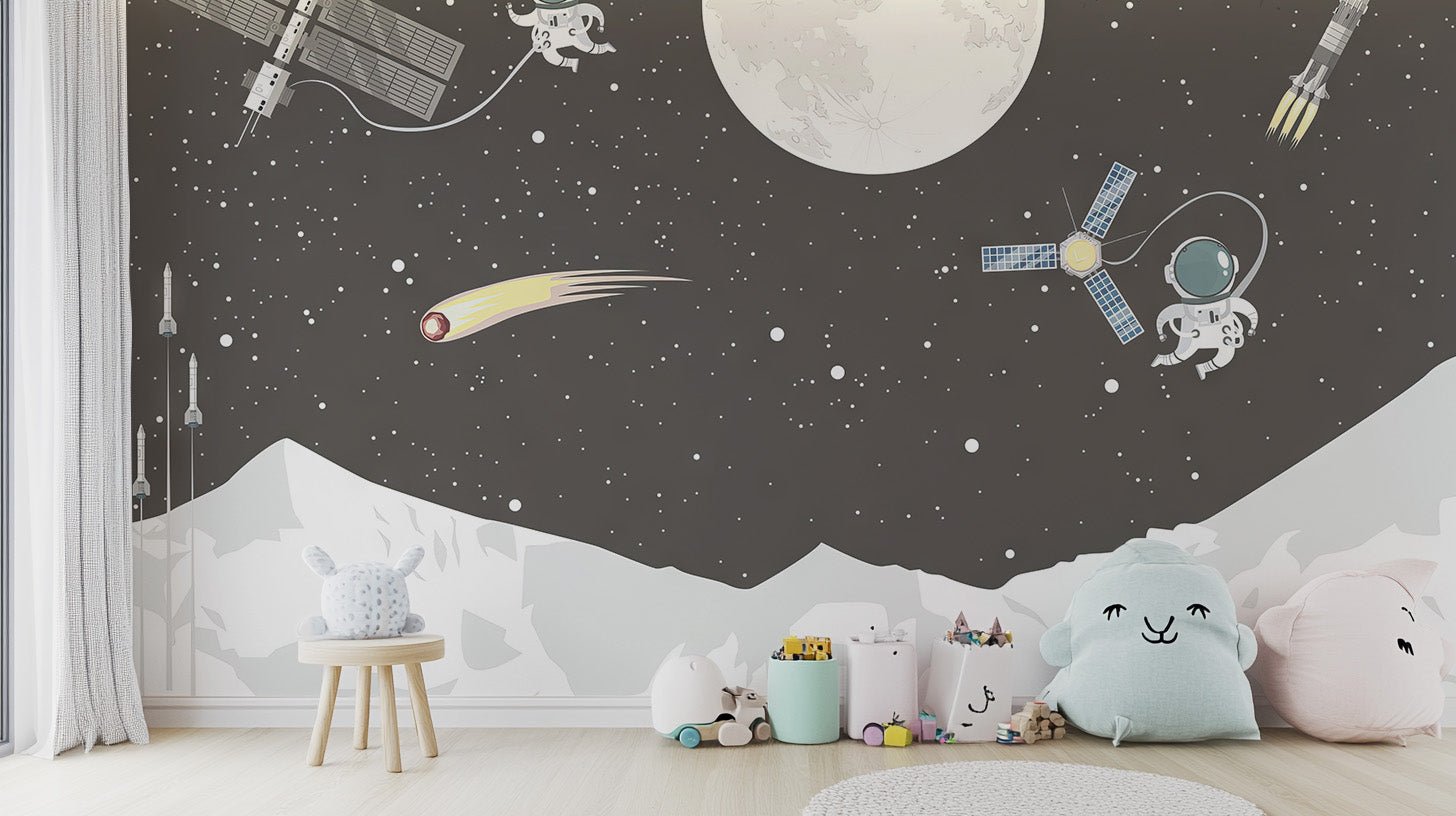 Space Mission Astronaut Wall Mural - Wallanza