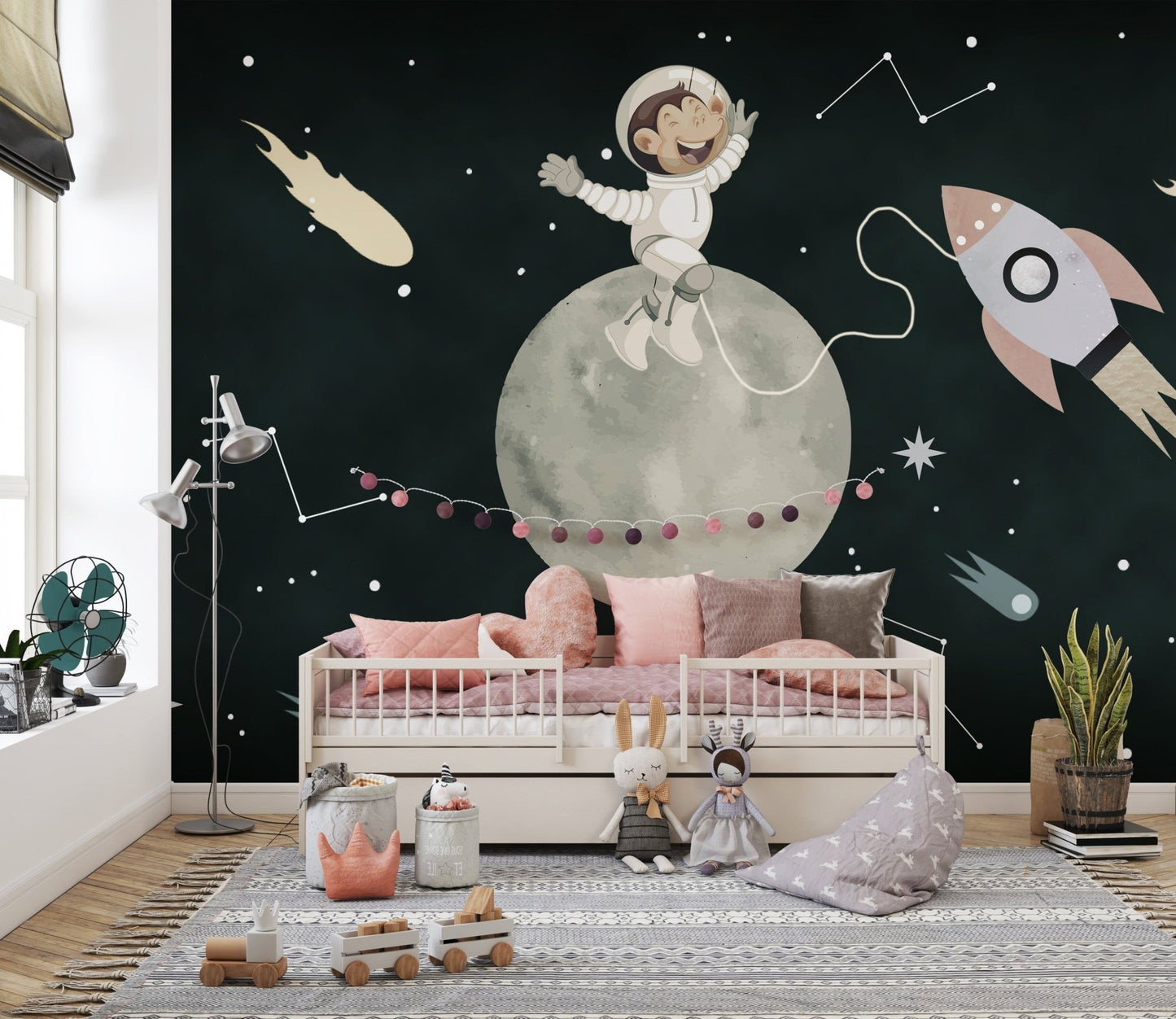 Space Rover Dog Wallpaper Mural - Wallanza