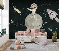 Space Rover Dog Wallpaper Mural - Wallanza