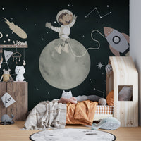 Space Rover Dog Wallpaper Mural - Wallanza